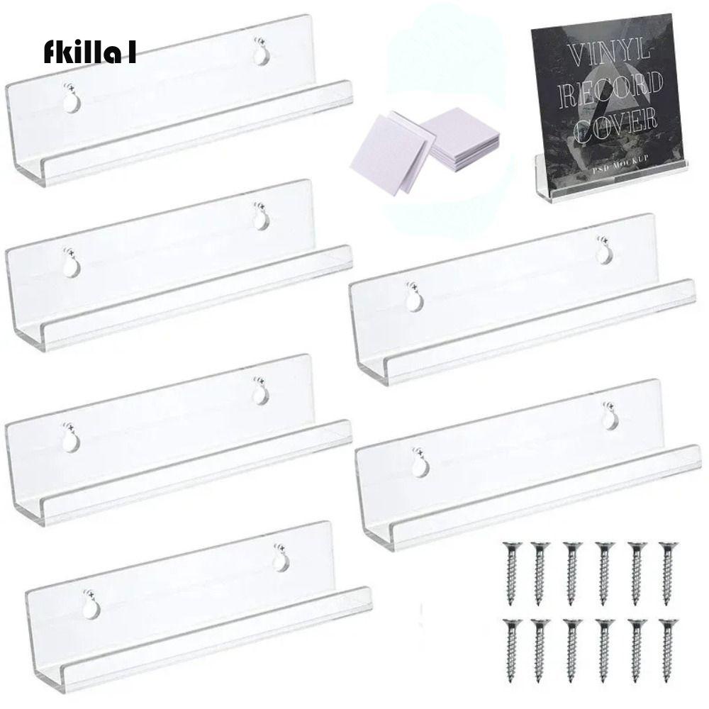 FKILLAONE Record Display Stand, 4/7/12inch CD Shelf, Creative Wall