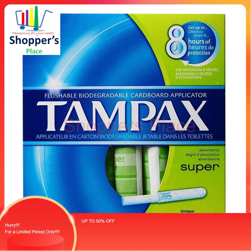 Tampax Super - Tampons with Cardboard Applicator