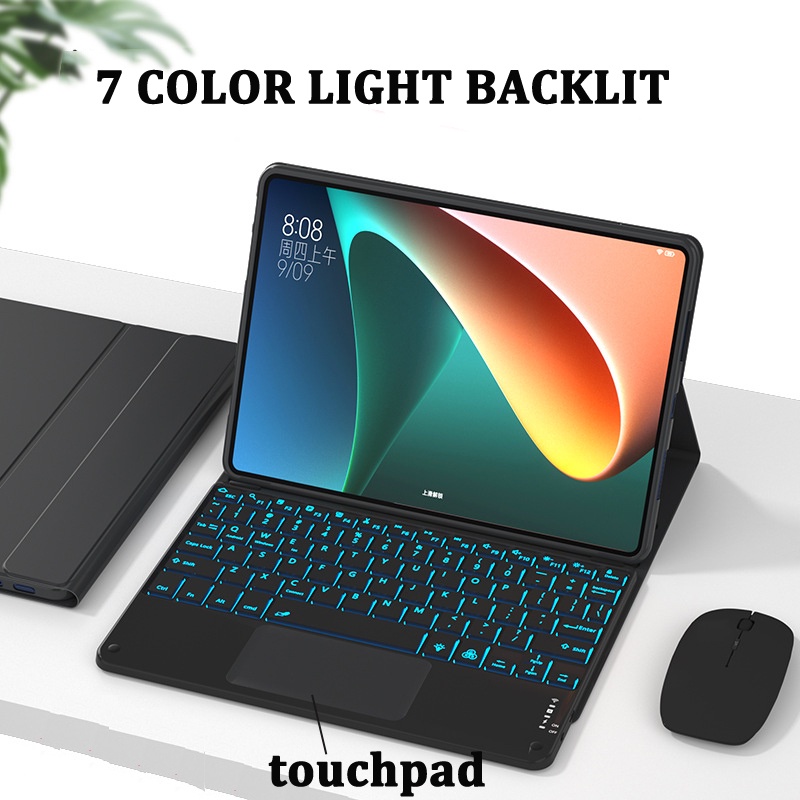 7 Colour Light Backlit Touchpad Keyboard for Huawei Matepad 11.5" 2023