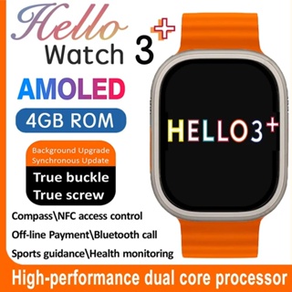 New AMOLED Smart Watch 1.96inch 3D Flexible Curved Screen Bluetooth Call  Heart Rate NFC Waterproof Smartwatch For Android IOS