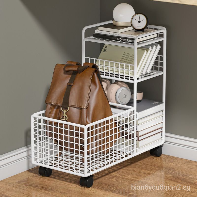Undertable storage rack bookshelf mobile storage floor belt