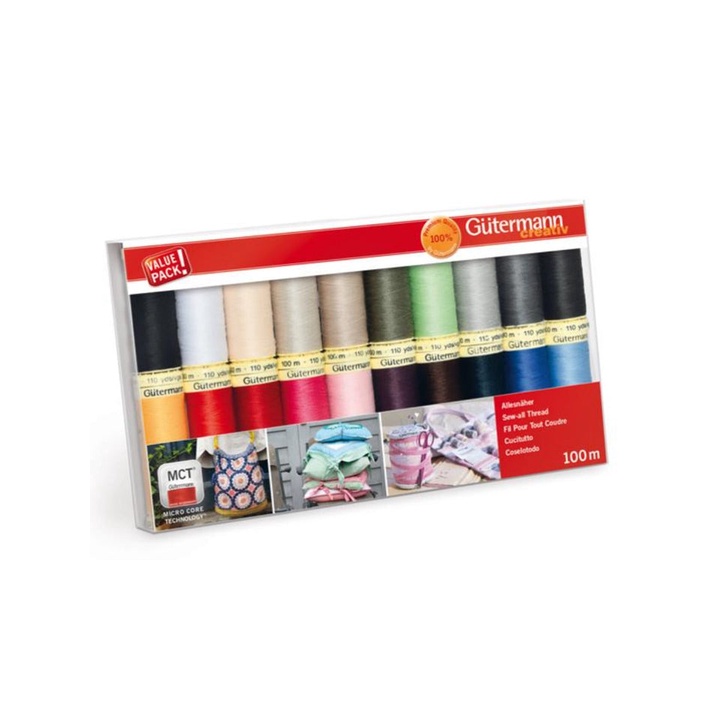 INSTOCK Gutermann Creativ Premium Quality 100 Sew 20 Reels SewAll