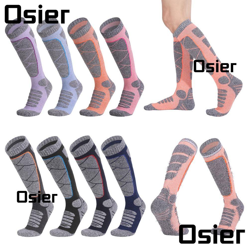 OSIER1 Winter Ski Socks, Moisture Absorption Leg Warmer Thermal Socks, Fashion Thicken Warm