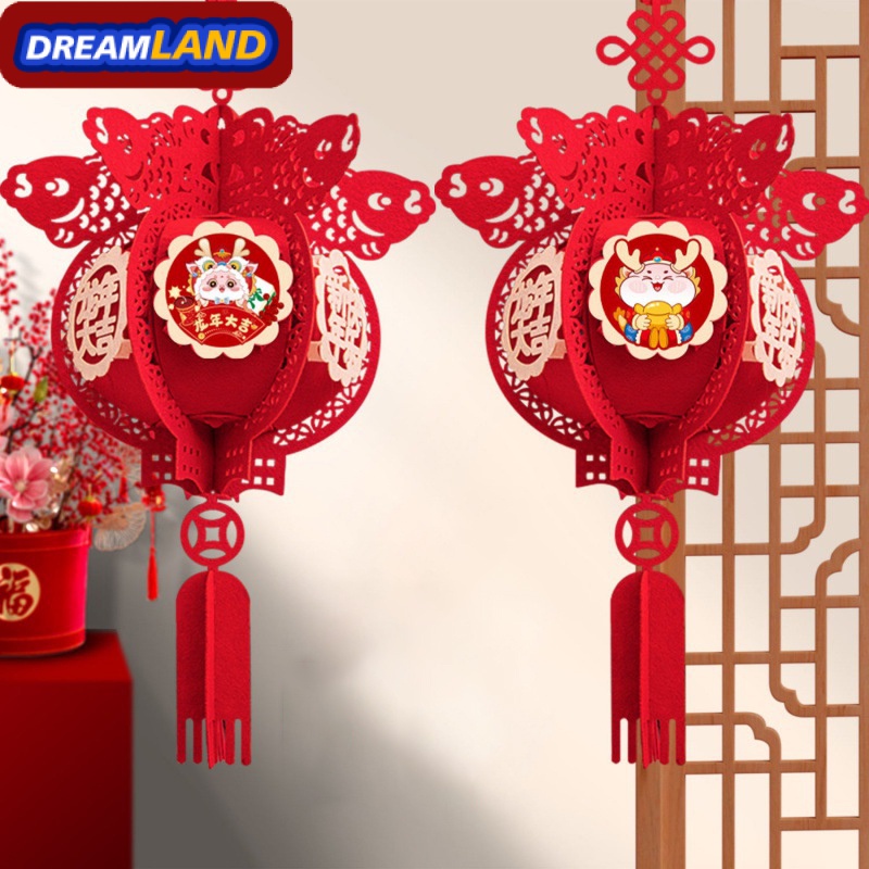 2024 CNY Lantern Chinese Dragon Year Red Lantern New Year Door Pendant ...