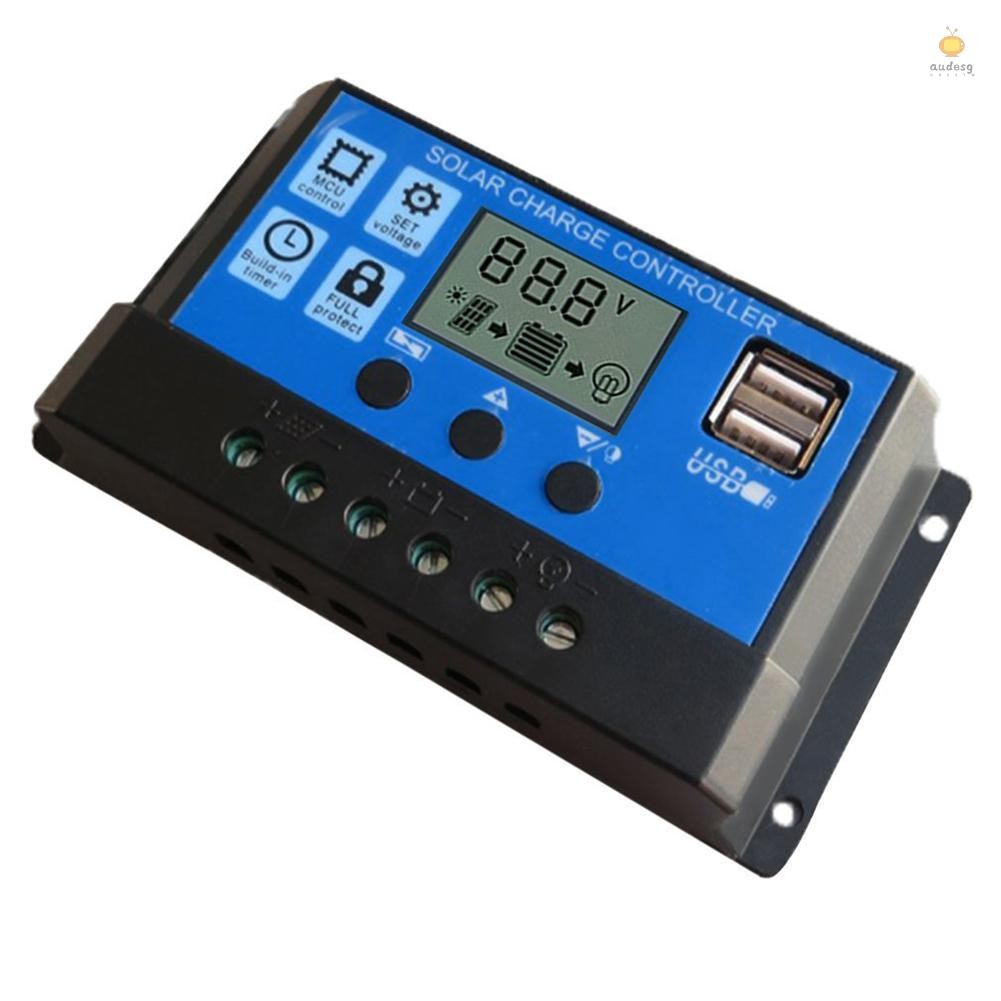 100A Solar Panel Controller Solar Recharger Controller LCD Display ...