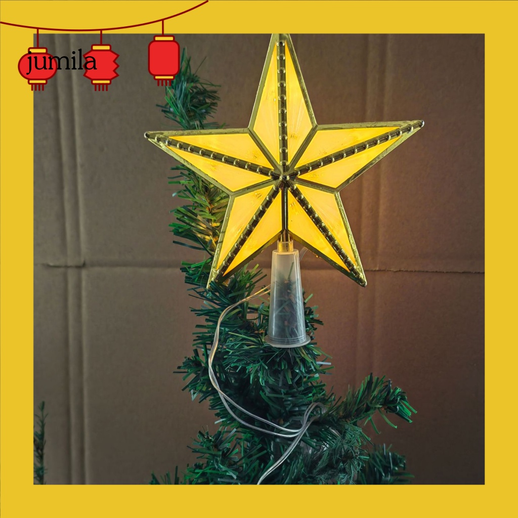 [JU] Christmas Tree Decoration Christmas Tree Top Star Sparkling Led