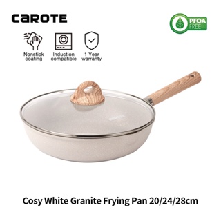 CAROTE Nonstick Frying Pan Skillet,Non Stick Granite Fry Pan Egg Pan Omelet  Pans, Stone Cookware Chef's Pan, PFOA Free,Induction Compatible(Classic  Granite, 8-Inch)