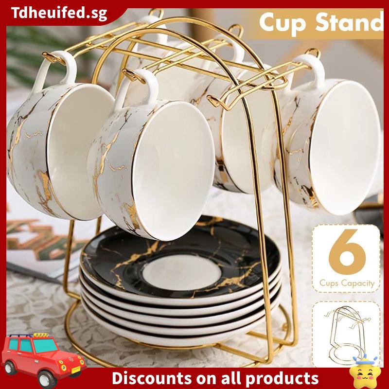 [In Stock]Nordic Home Kitchen Tabletop Coffee Mug Holder 6 Cups Stand ...