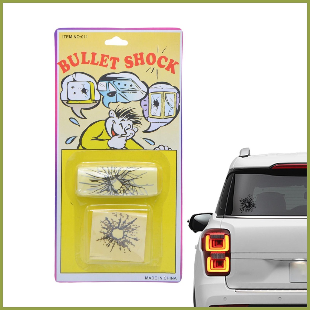 Hole Decal Funny Shot Sticker Broken Screen Prank Decals Fake Bullet