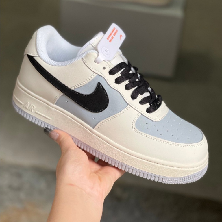 Black_nike Air Force 1 white gray men's sport shoes, sneakers AF1 sweet ...