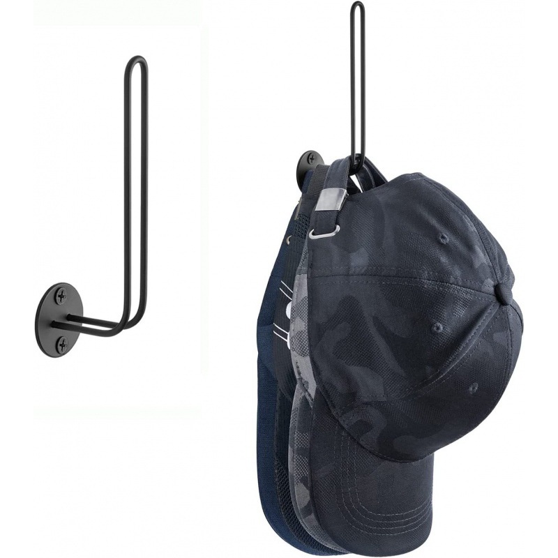 Baseball Cap Storage Rack Metal L-Shaped Iron Wire Rack Wall-Mounted ...