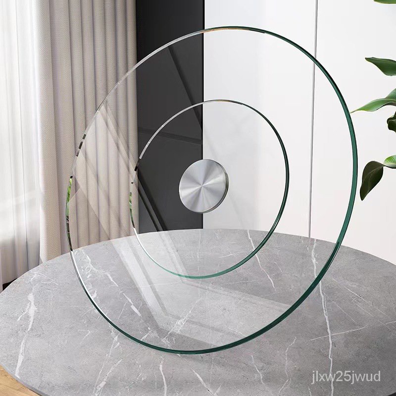 Large round Tempered Glass Base Rotating Table Household Wholesale ...