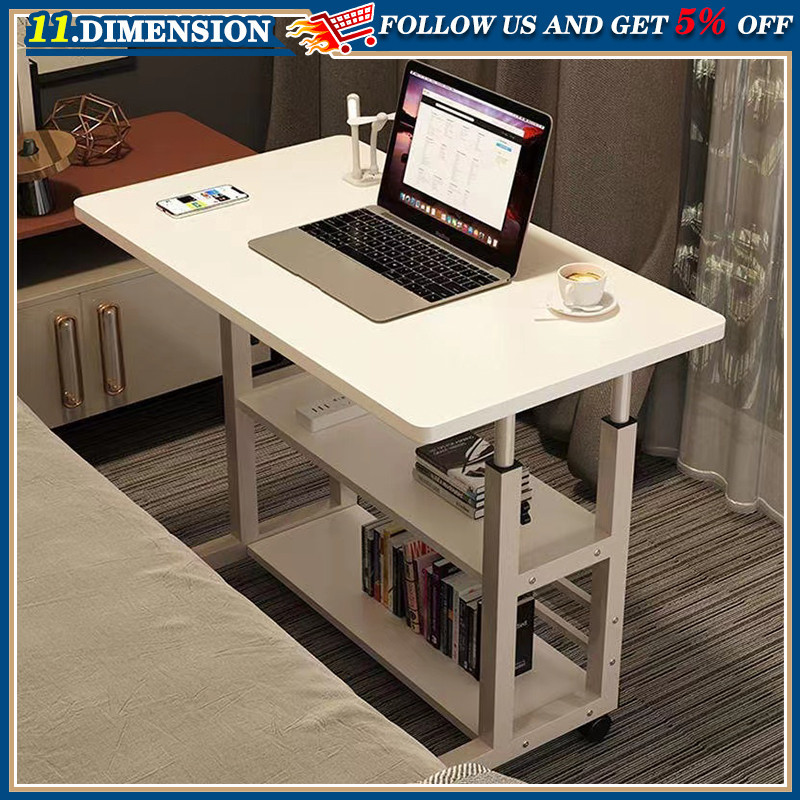 Height Adjustable & Movable Laptop Computer Table Study Table with ...
