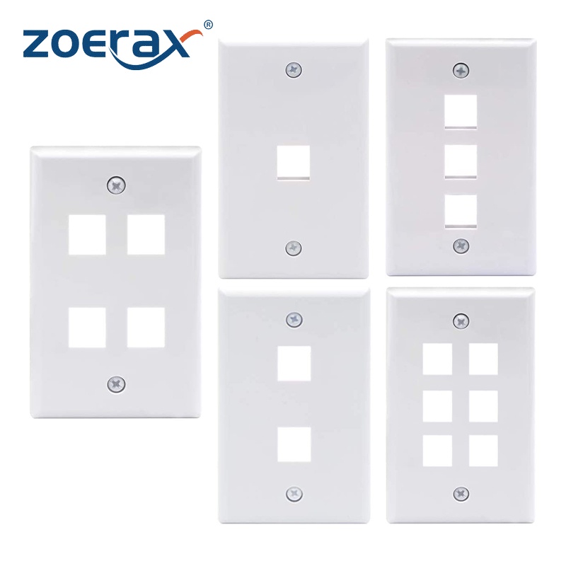 Riteav Accoppiatore RJ11/RJ12 Keystone Jack | 1 Porta Beige | Connessione Tool-less Per Prese Telefoniche A Muro