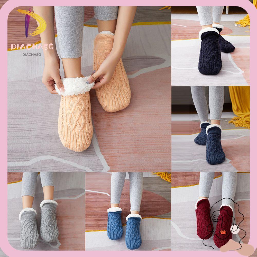 DIACHASG Floor Socks Solid Color Indoor Men Women Adult AntiSlip
