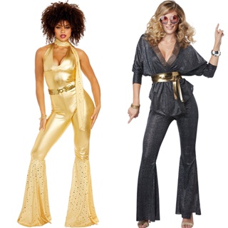 Disco Costume Retro Hip Hop Fashion 80s Halloween Hippie Party Costume -  Vintage-Retro