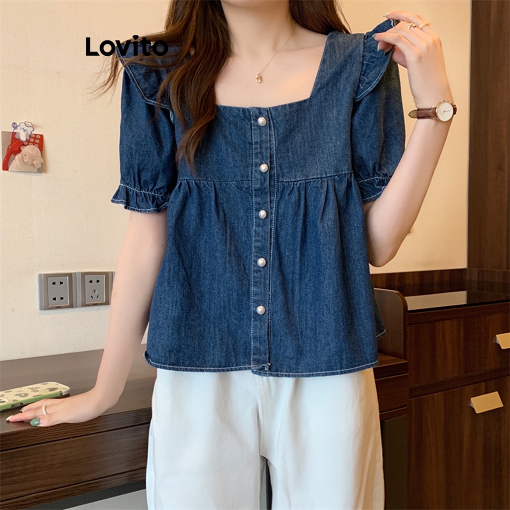 women denim top - Prices and Deals - Jan 2024