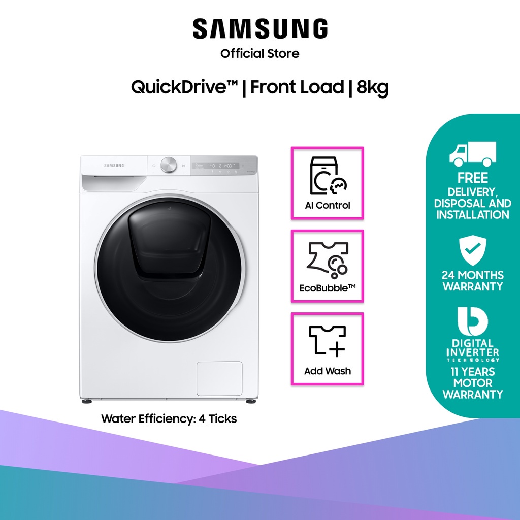 samsung 8.5 kg quickdrive front load washer