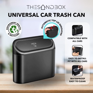 Small Trash Can Multipurpose Storage Box Household Waste Trash Can Car Trash  Can Orange Small