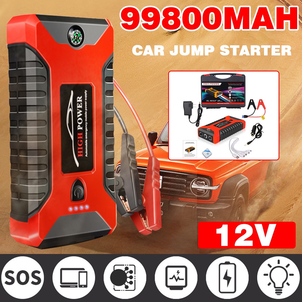 12V 99800mAh Auto Battery Charger Portable Car Battery Starter