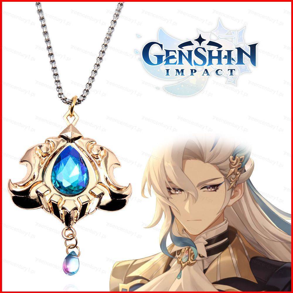 YS Genshin Impact Neuvillette Necklace Vision Anime Pendant Crystal ...