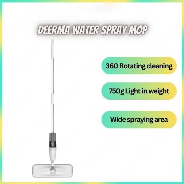 Deerma Smart Water Spray Mop Sweeper 1.2m Rod Carbon fiber dust cloth ...