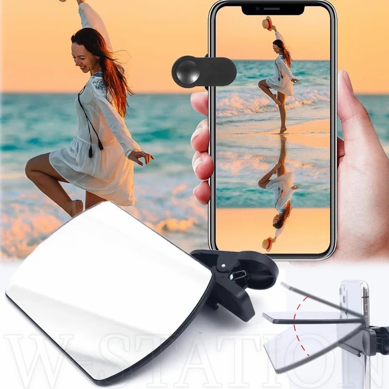 Upgraded Adjustable Phone Camera Mirror / Portable Lens Reflector with ...