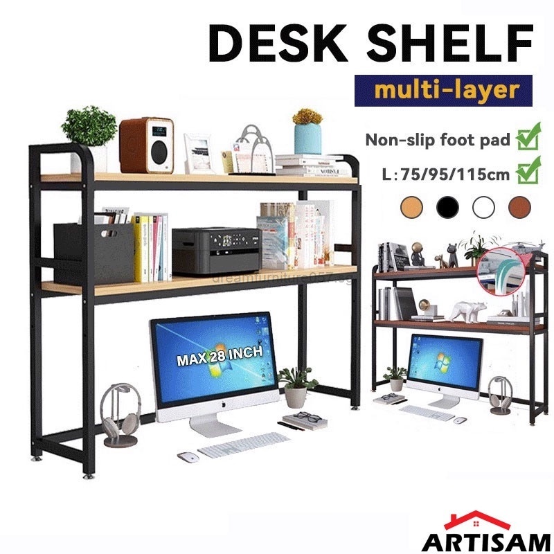 JINQUANJIA Desk Shelf Desktop Bookshelf Simple Student Dormitory Multi ...