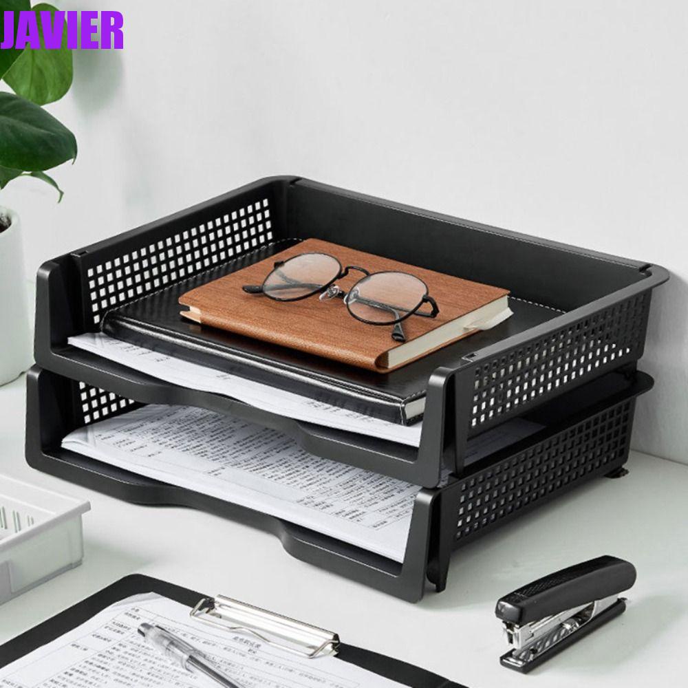 JAVIER A4 File Storage Tray, Papers Rack Desktop Organizer Stackable ...