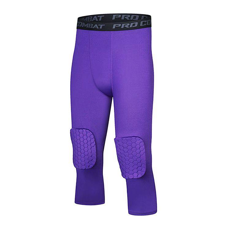 Men's One Leg Compression Capri Tights Base Pants Layer Athletic Basketball  Cycling and Running