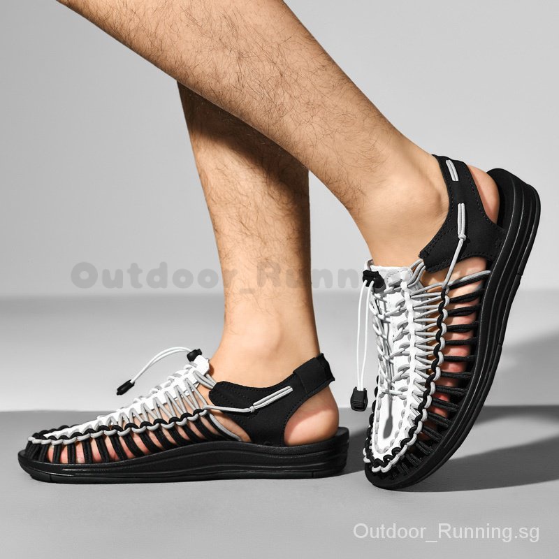 Ready Stock Sandals Men Women Woven Shoes Summer Beach Lightweight Anti ...