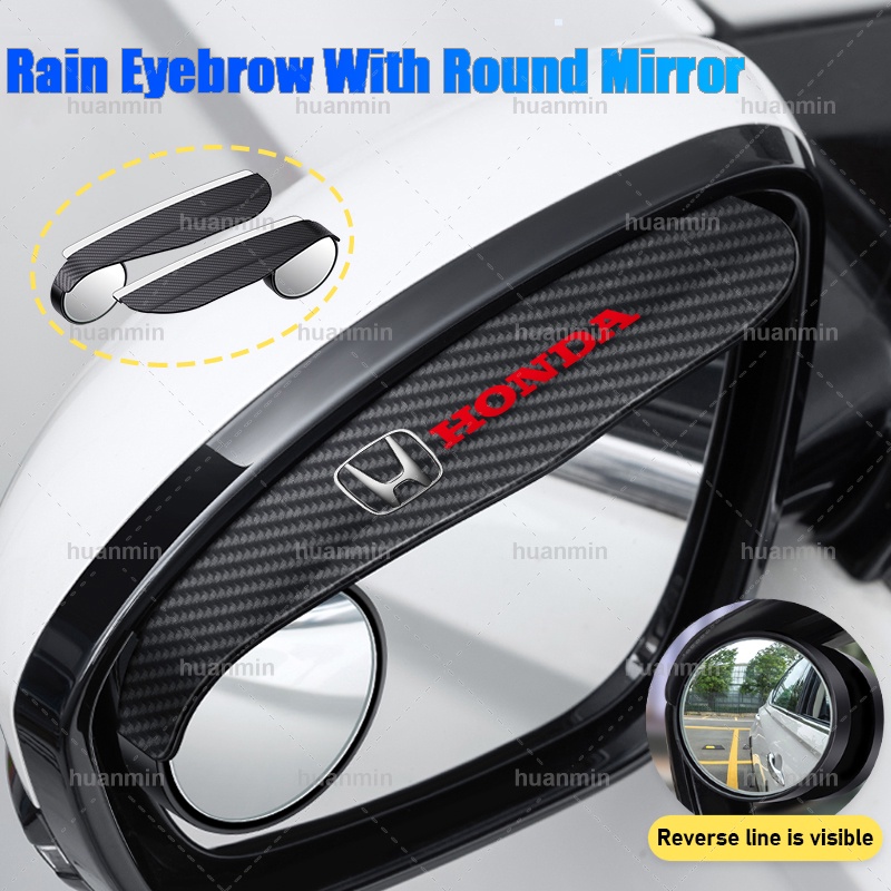 Upgraded Honda Car Rearview Mirror Waterproof Rain Eyebrow With Round ...