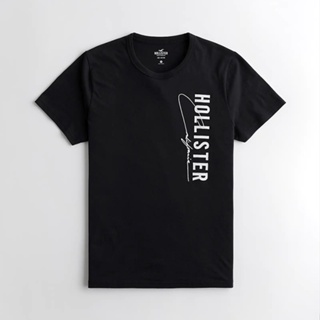 Hollister embroidered back print t-shirt in black