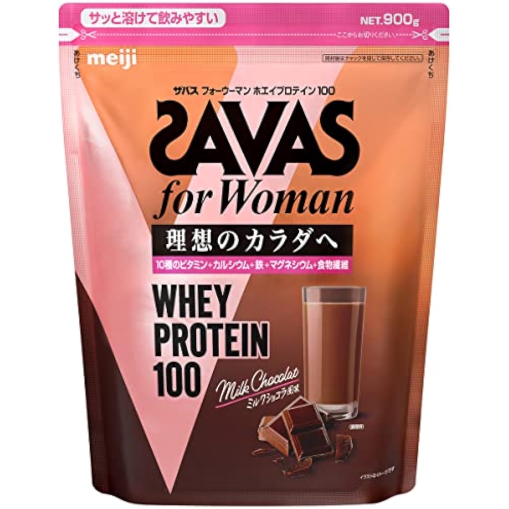 SAVAS Whey Protein 100 Milk Chocolate Flavor 900g Meiji | Shopee