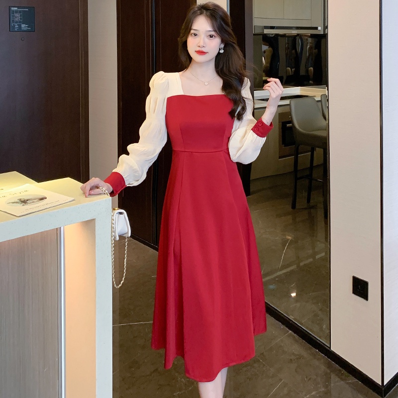 Red deals dress shopee