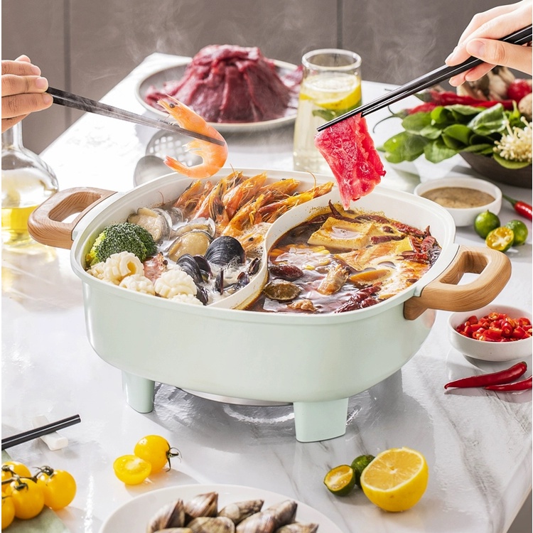 Large Capacity Mandarin Duck Pot Hotpot Non-stick Pots For Cooking