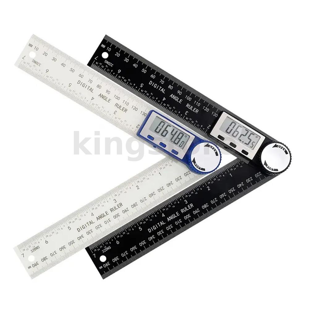 2-in-1 Digital Angle Finder Protractor with 7 Inch/200mm Ruler Spill ...