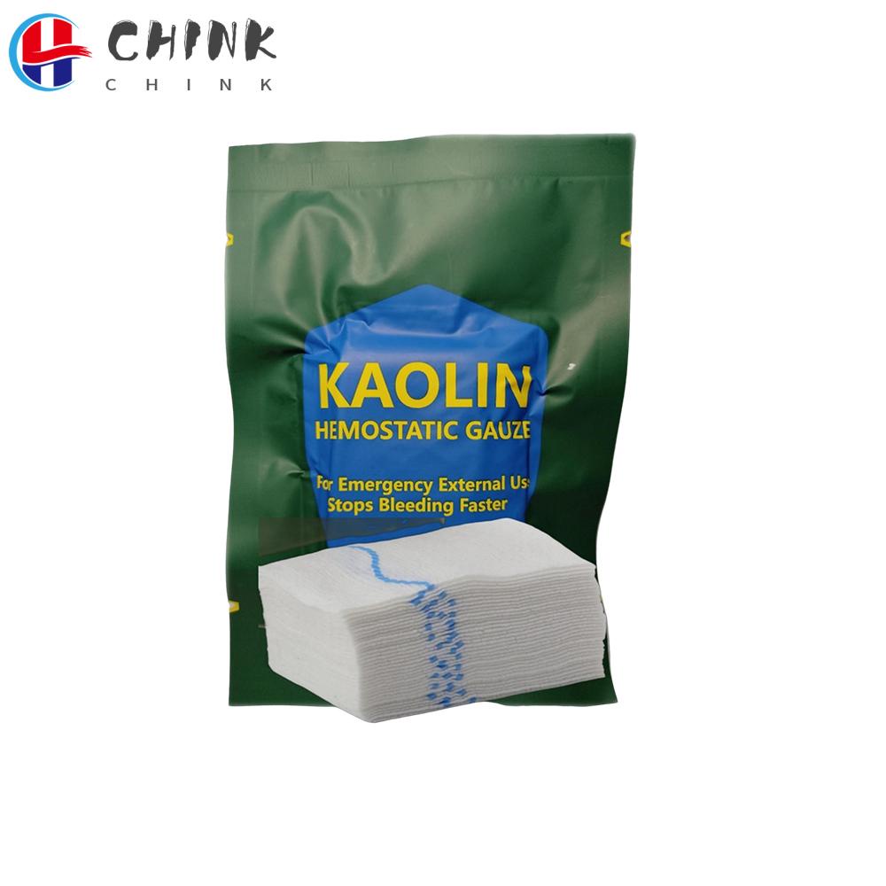 CHINK Kaolin Gauze, Hemostatic Emergency Trauma First Aid Kit