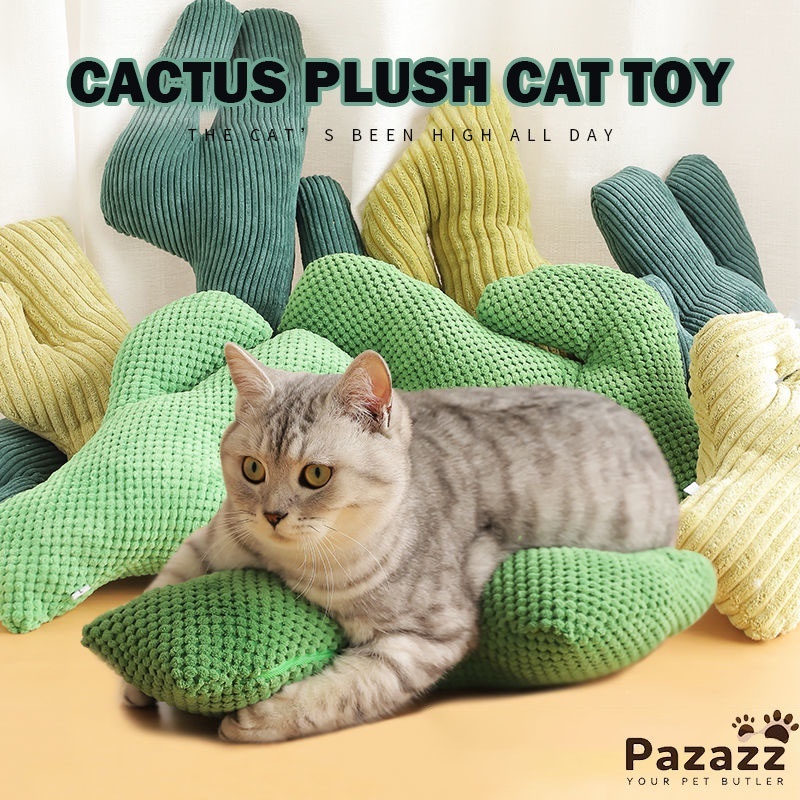 Pazazz Cat Toy With Catnip Cactus Plush Cat Toy Teeth Grinding Catnip