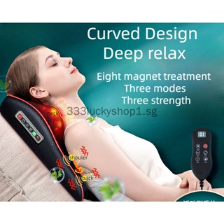 Neck Shoulder Massage with Soothing Heat, Electric Shiatsu Back Massager 3D  Deep Tissue Kneading Massagers for Full Body Muscle Pain Relief Relax,  Christmas Birthday Gift, Black