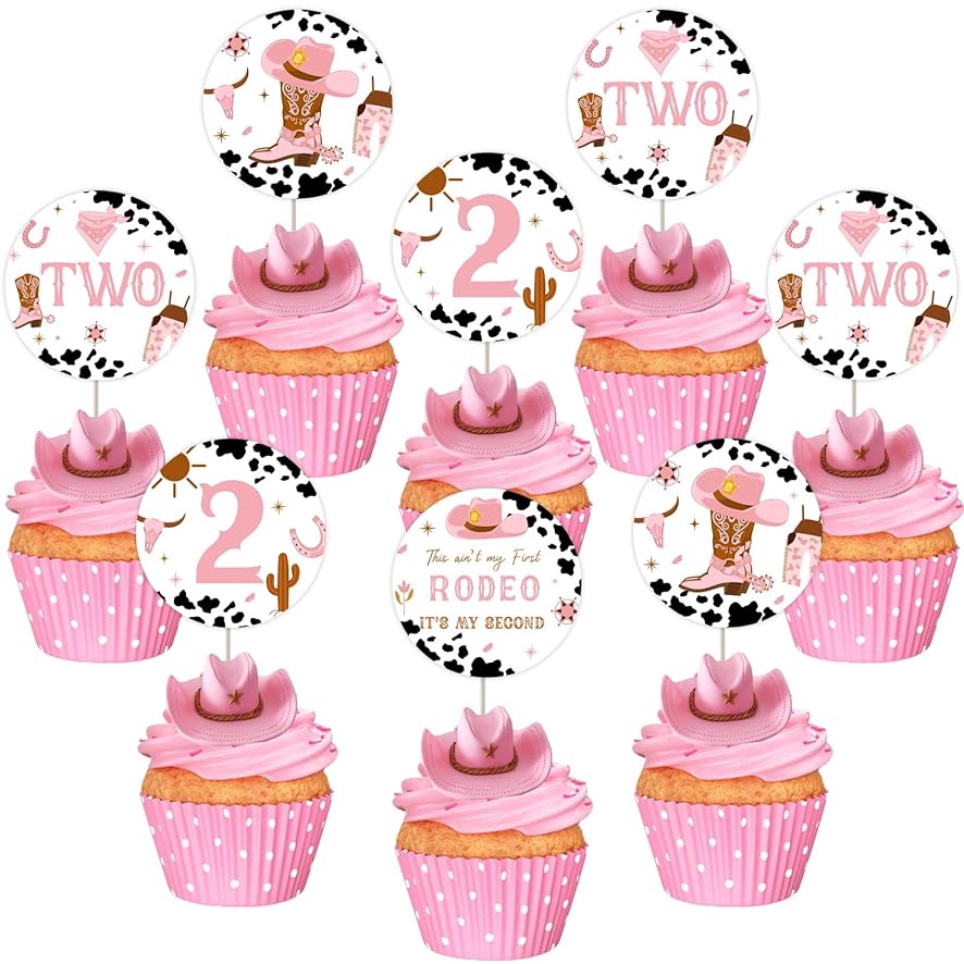 CHEEREVEAL Western Cowgirl 2nd Rodeo Theme Birthday Party Decorations