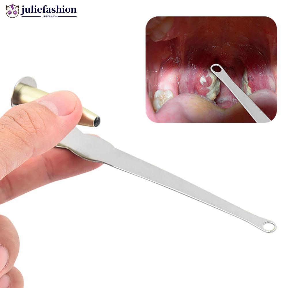 JULIEFASHION Tonsil Stone Removal Tool LED Light Stainless Steel