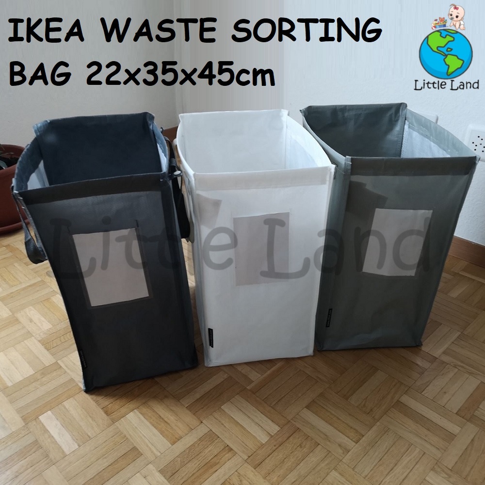 IKEA DIMPA Waste Sorting Bag Recycling Bin Bag Waste Separation Bag Laundry Sorting Bag Beg Dobi Shopee Singapore