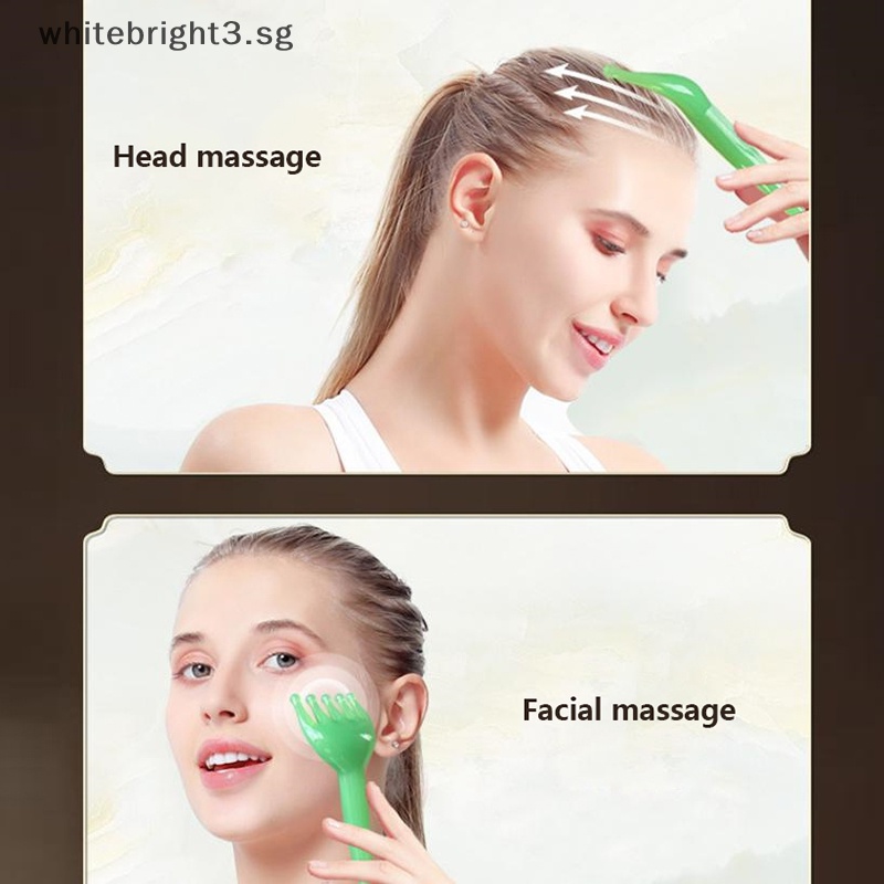 【whitebright】 Head Massage Comb Guasha Stick Fiveclaw Comb Tool Head