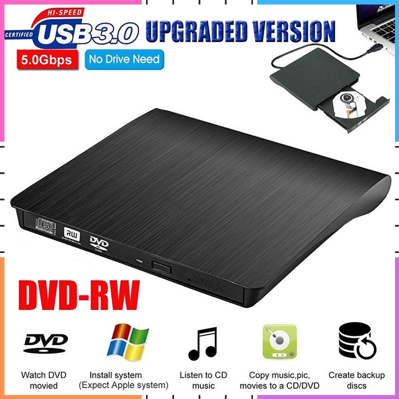 【Ready Stock】USB 3.0 External DVD Drive Portable DVD Burner Writer ...
