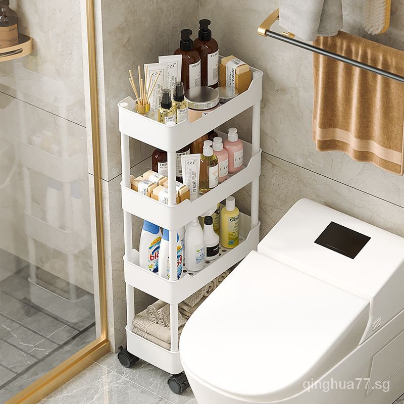 Bathroom Storage Rack Multi-Tier Movable Bathroom Storage Rack ...