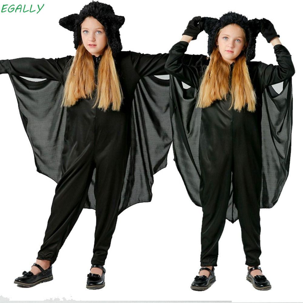 EGALLY Halloween Bat Costume, Black Bat Anime Cosplay Kids Cosplay ...