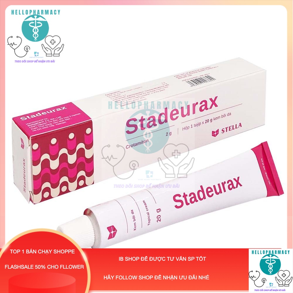 [100 Genuine] STADEURAX Scabies, Itchy Skin Topical Cream 10 (20G