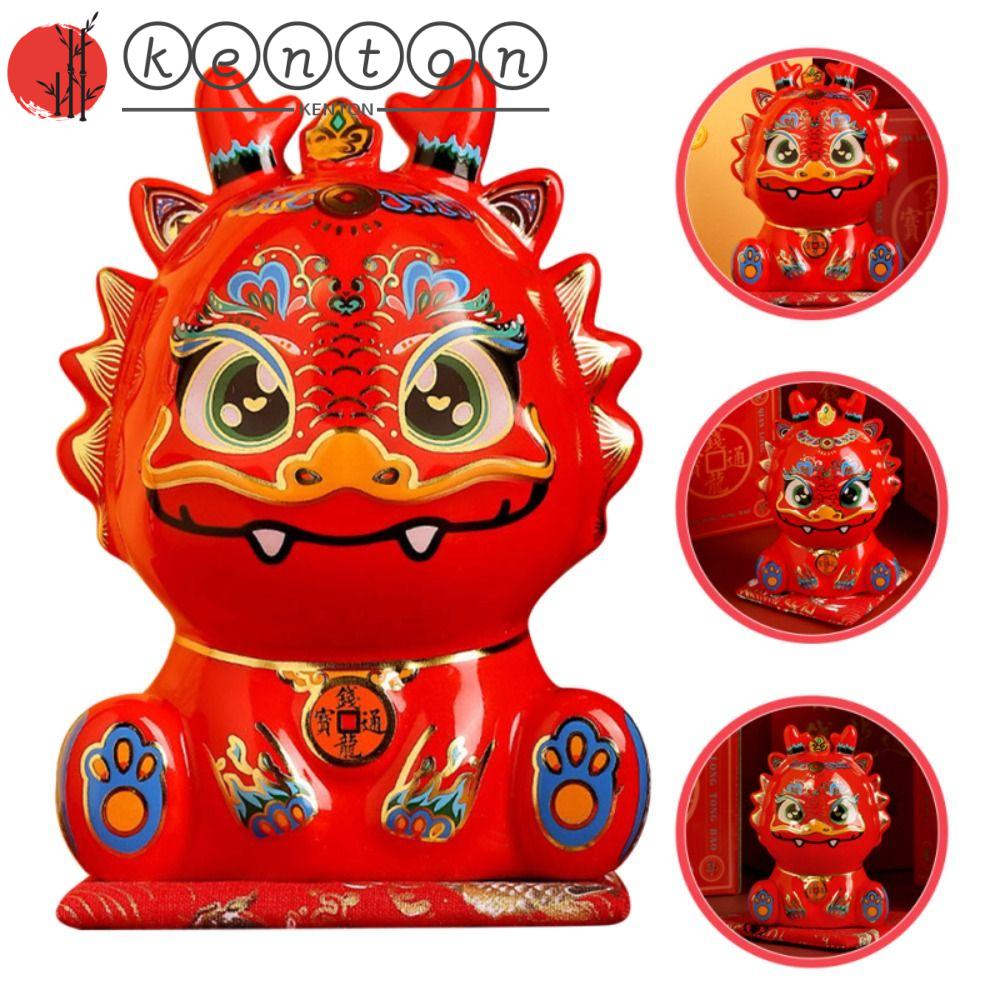 KENTON Zodiac Dragon Piggy Bank, Colorfast Adorn Dragon Statue, The ...