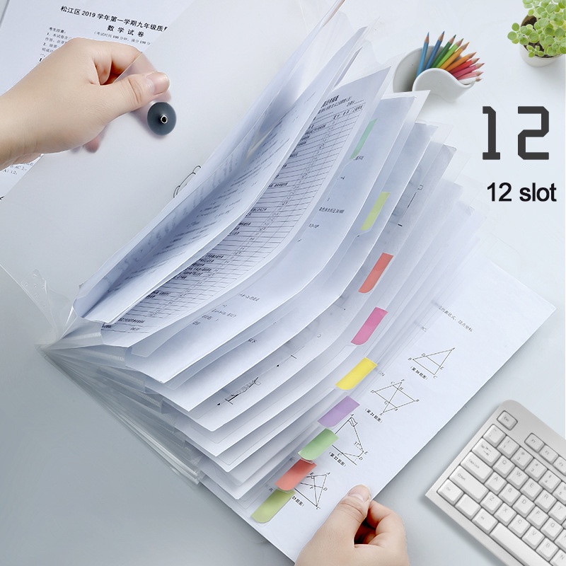 [SG LOCAL] A4 Multi-layer File Folder, Organizer Bag Transparent ...